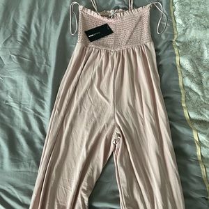 Wide leg light pink fashion nova jumpsuit. Size small.